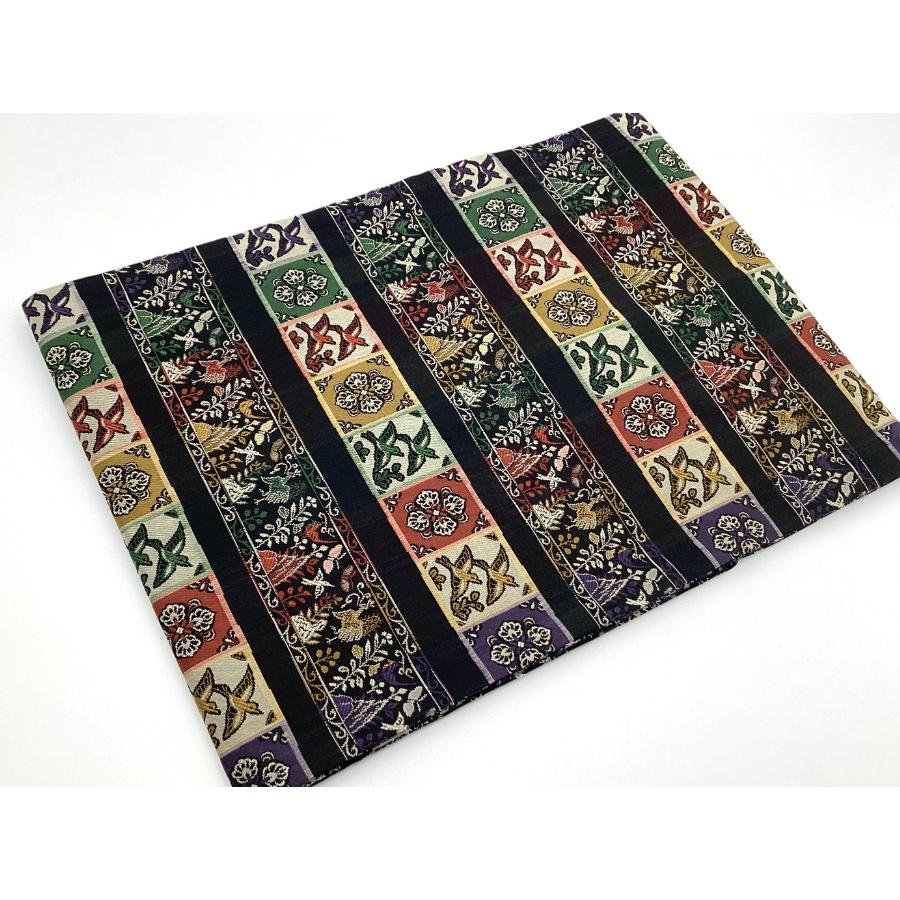 名古屋帯 美品 名品 全通 綿 【中古】 中古品 正絹 名古屋帯 経錦 全通柄 O25006 t : 愛スタイルきもの