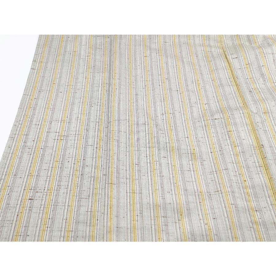 中古品　正絹　紬織　ゼンマイ入り　単衣　きもの　23257　t_2