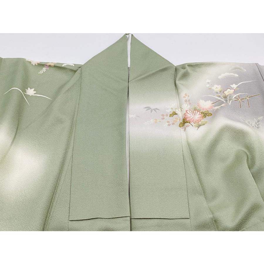 中古品 正絹 訪問着 袷きもの 友禅金彩加工 ボカシ染 金駒刺繍 中古品 正絹 訪問着 袷きもの 友禅金彩加工 ボカシ染 金駒刺繍