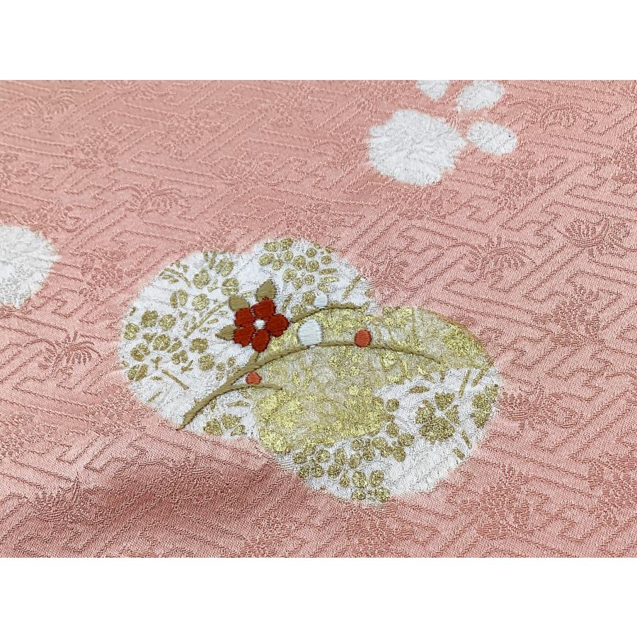 訪問着　友禅金彩加工　刺繍入り 中古品 正絹 訪問着 友禅金彩加工 絞り刺繍入り 22094 t : 愛スタイル