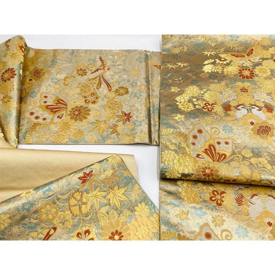 中古品 正絹 袋帯 引箔 六通柄 O24258 t : 愛スタイルきもの - 通販