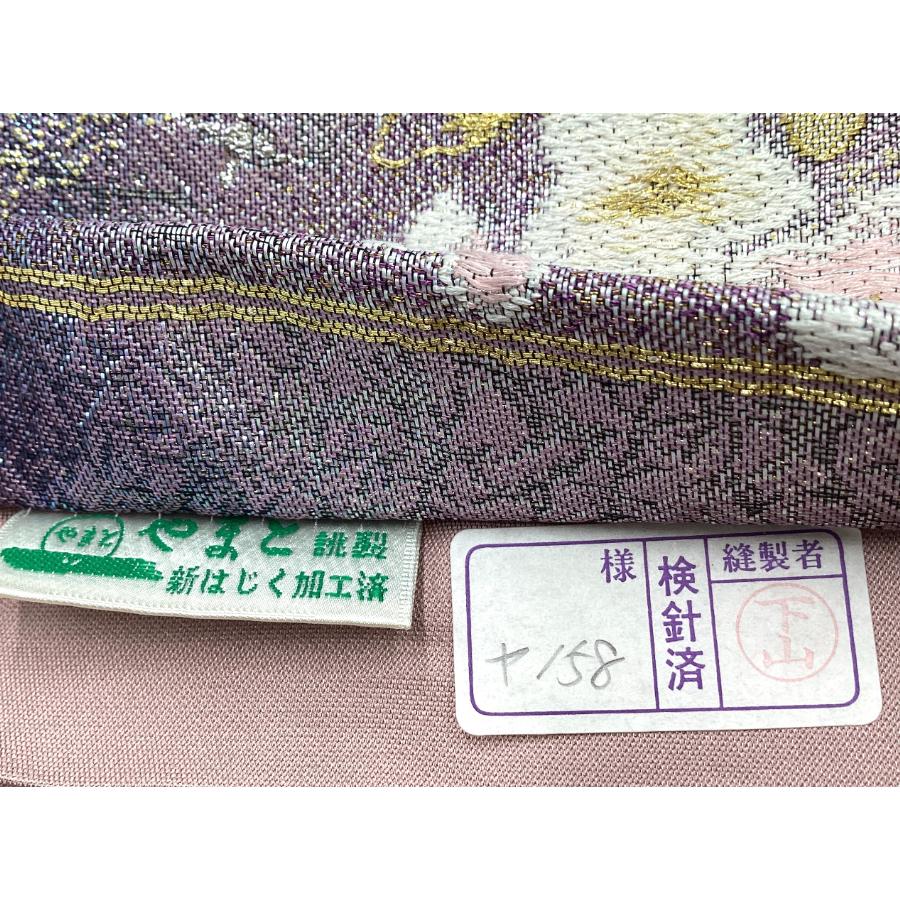 中古品 正絹 袋帯 ラメ入 ふくれ織 六通柄 O25156 t : 愛スタイル