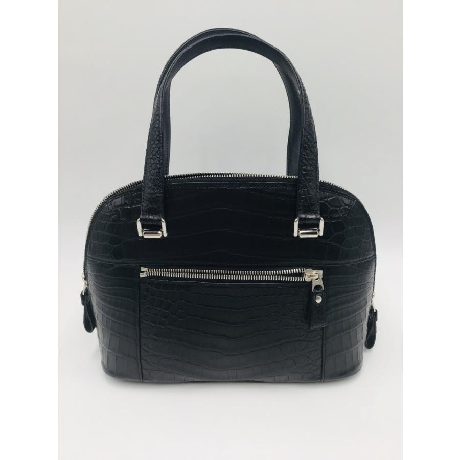 値下げ　中古品　マット　クロコダイル　バッグ　本革　2WAY　ＤＡＷＮ 中古品 マット クロコダイル 本革 2WAY ハンド バッグ