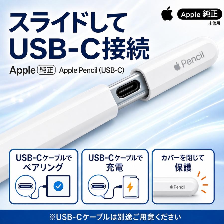 Apple 新品 未開封 Apple Pencil USB-C 純正 保証未開始 メーカー1年