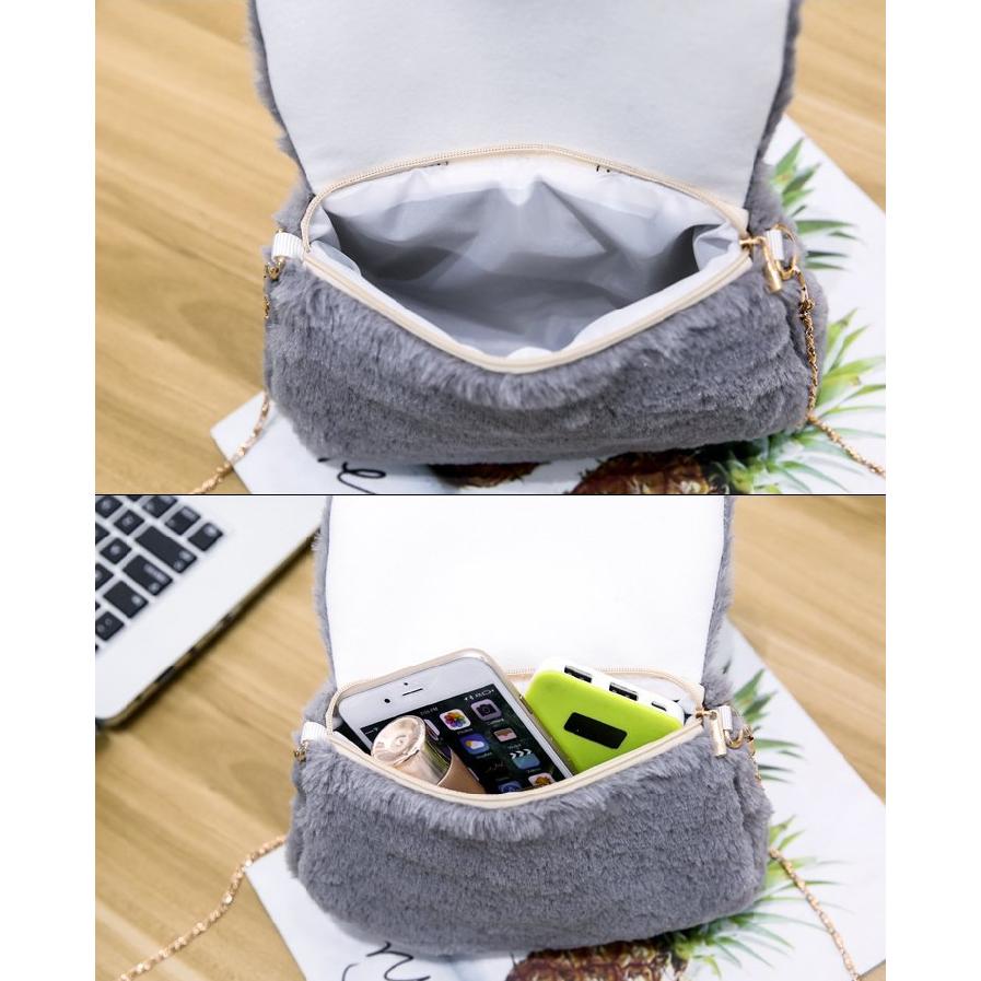 うさぎポシェット ショルダーバッグ ファー もこもこ ふわふわ