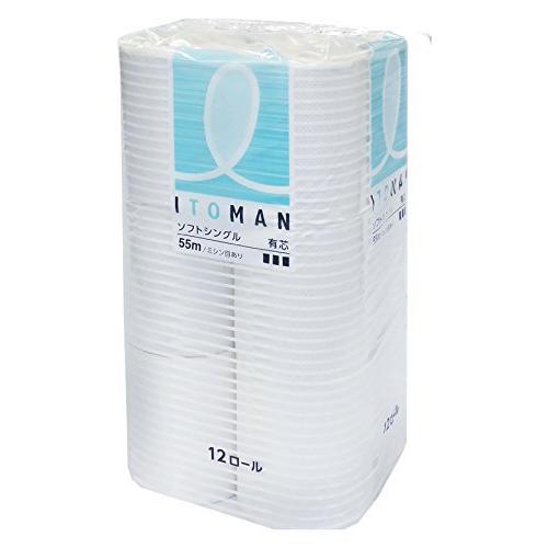 55m イトマン ケースサイズ トイレットペーパー A B00n3n4dao ケース販売 トイレットペーパー 約13 9kg アイアイアルストア ソフトシングル 12ロールx8パック