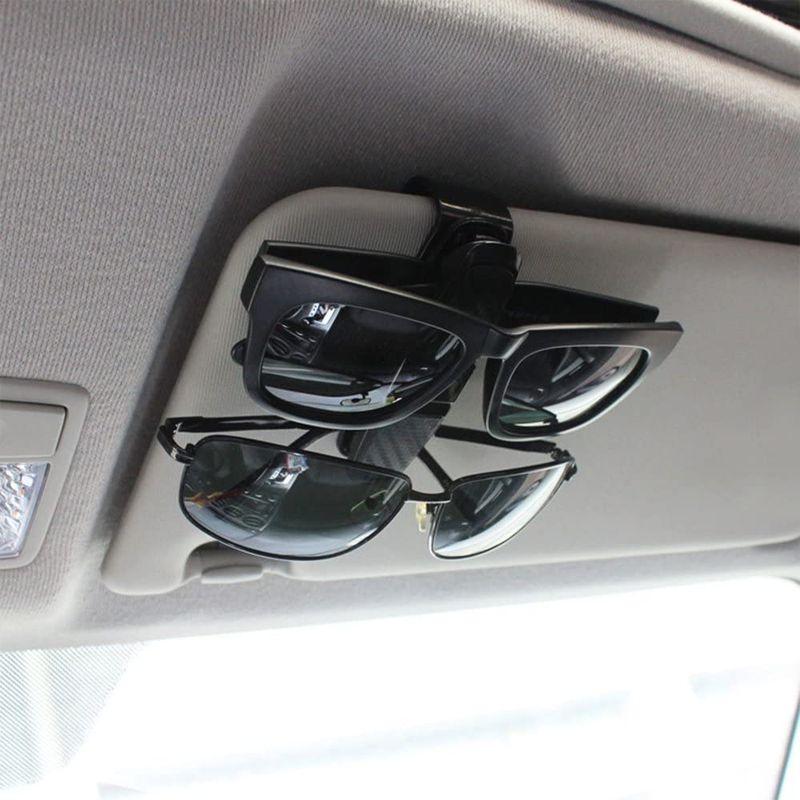 新品 送料無料 2パック メガネホルダー カーサンバイザー ブラック チケット クリップ サングラス 用 FineGood メガネクリップ 眼鏡  カード キッチン収納、ラック