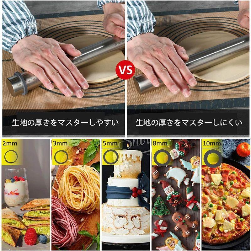 早い者勝ち SUPER KITCHEN めん棒リング そば打ち ケーキ パスタ 厚さ調節可能 製パン ピザ お菓子作り 麺棒リング ほと 餃子  製菓道具 調理器具