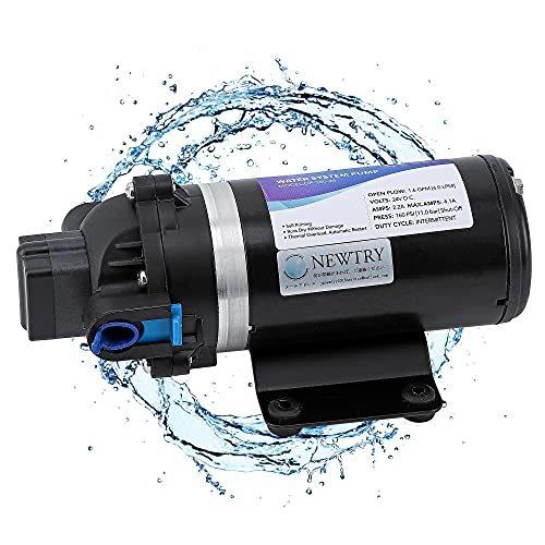NEWTRY 高圧ポンプ 給水 排水ポンプ ダイヤフラムポンプ 電動ウォーターポンプ 最大揚程110ｍ 160PSI 最大吐出量6-7L/min 低騒