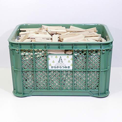 からからつみき108 (9×27×108mm) 800ピースコンテナ入 知育玩具 国産 無塗装 木のおもちゃ(10725円)