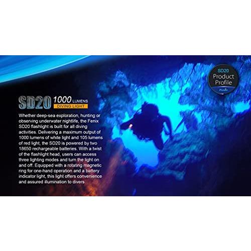 FENIX(フェニックス) SD20 XM-L2 LED ダイビングライト 明るさ最高1000ルーメン SD20 SD20 XM L2