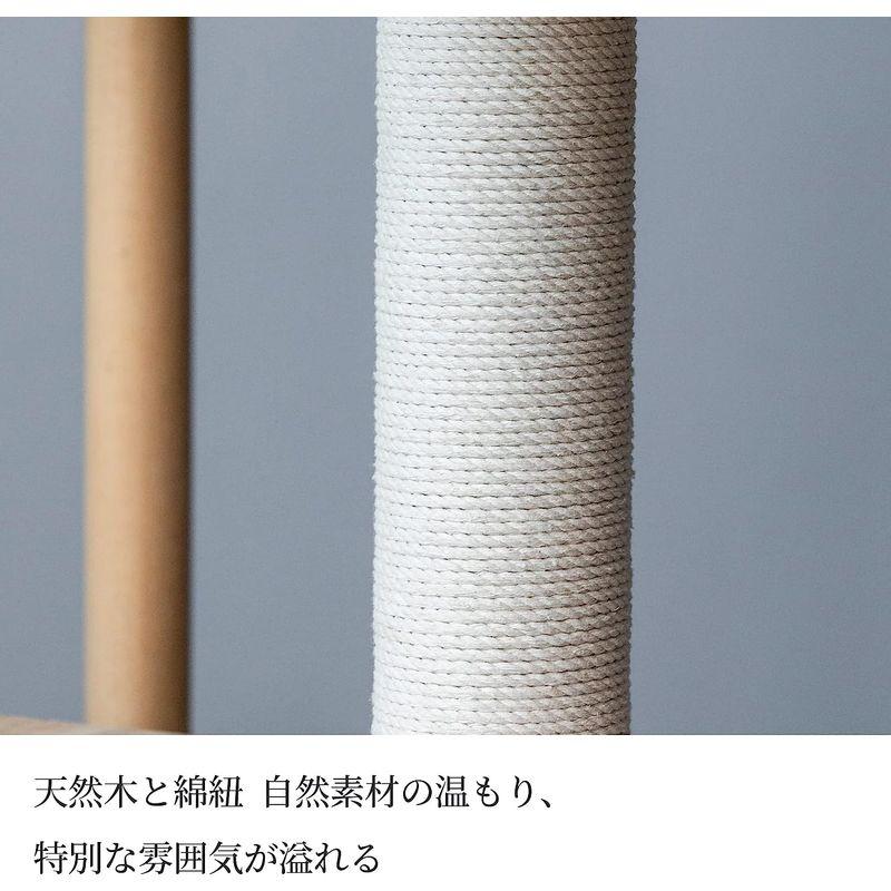 Mwpo キャットタワー 木製 木目調キャットタワー 新素材 毛抜け無し 組立簡単 大型猫 多頭飼い シンプル おしゃれ 耐久性が強い イン U1612402472(14214円)