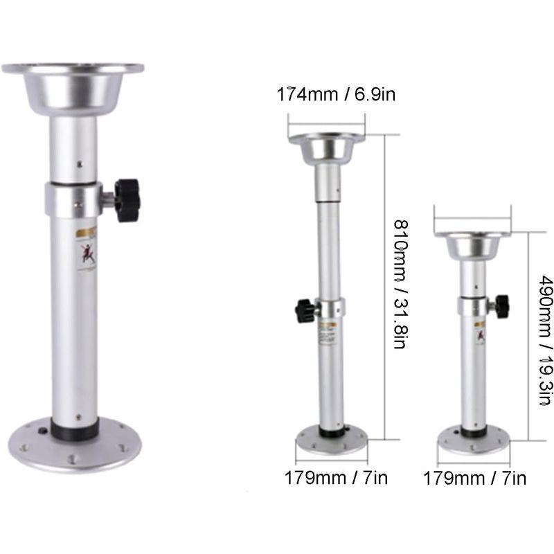 Clasken テーブルレッグブラケット、高さ調節可能なテーブルレッグユニバーサル、ヨット用マウントベースパーツ付きRvキャンピングカー用マ W1221924228(10772円)