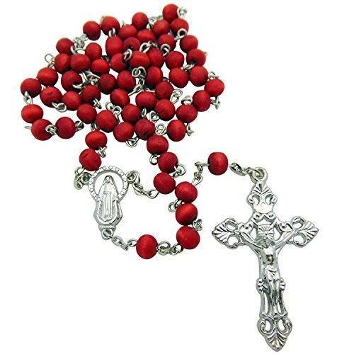 【初回限定お試し価格】 86％以上節約 Rose Scented Carved Wood Petal Rosary by Religious Gifts worldwidemarathon.com worldwidemarathon.com