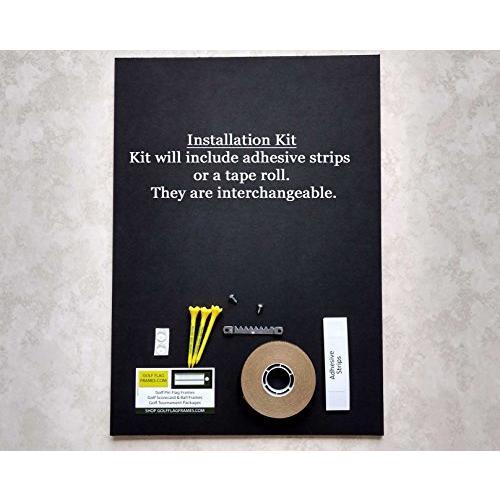 ゴルフフラッグフレーム 18×22 コンパクト ブラック モールディング blk-01 グリーンマット フロートマウント 13×17マス 並行輸入 ダブルグリーンマット付き