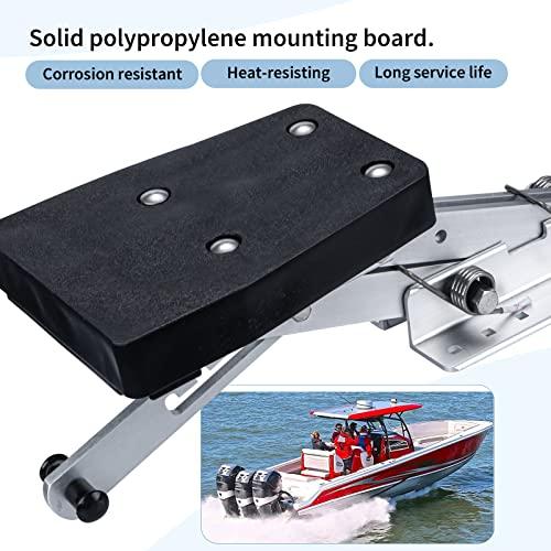 Marinebaby アルミ マリンボート 船外機 モーター取り付けブラケット ブラックマウントプレート 並行輸入