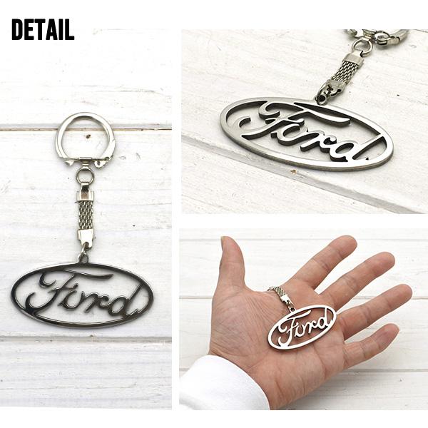 メタル クローム キーホルダー FORD フォード ロゴ キーチェーン キー 