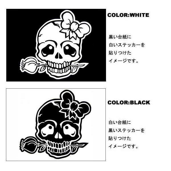 ステッカー カラベラローズ 全2色 ホワイト ブラック 車 バイク