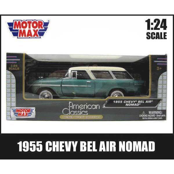 Chevy 1/24 箱入り ミニカー 1955 CHEVY BEL AIR NOMAD グリーン Chevy 1/24 箱入り ミニカー 1955 CHEVY BEL AIR NOMAD グリーン