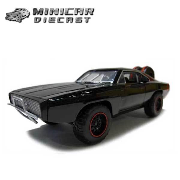 1/24 ワイルドスピード 箱入り ミニカー Dom's 1970 DODGE CHARGER R/T オフロード タイプ ブラック ダッジ チャージャー 黒 ドムモデル アメ車 ワイスピ｜aicamu