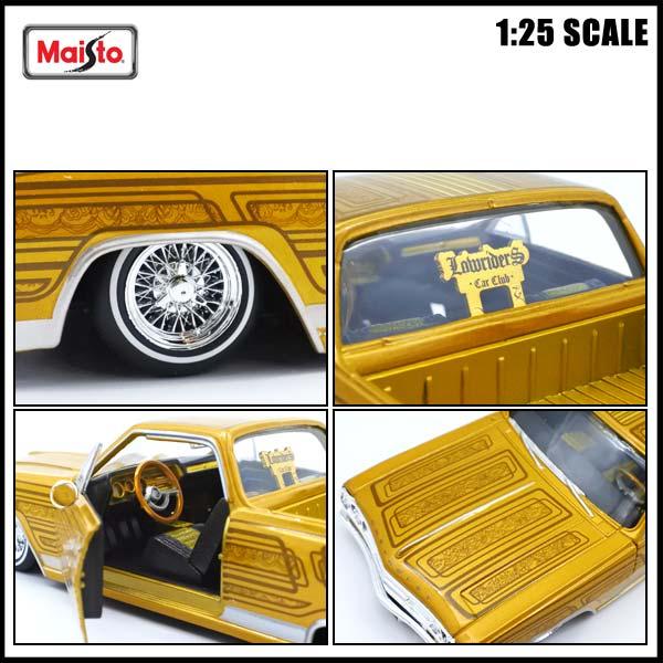 1/25 箱入り ミニカー 1965 Chevrolet El Camino ゴールド 1965 1/25 箱入り ミニカー 1965 Chevrolet El Camino ゴールド 1965