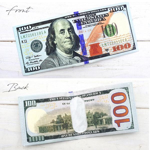 $100札 財布 ウォレット お札 シングルタイプ 二つ折り財布 100ドル札
