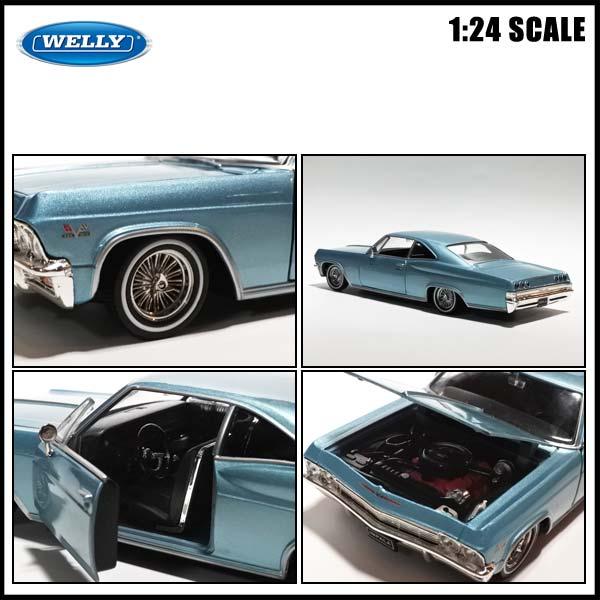 1/24 箱入り ミニカー 1965 Chevrolet Impala SS 396 ライトブルー