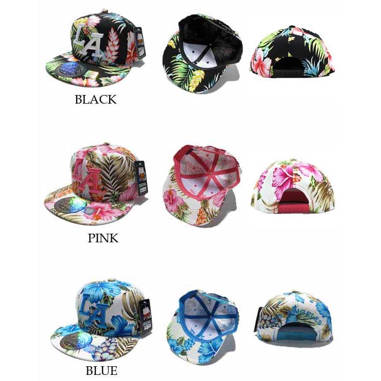 キッズ キャップ #34 ボタニカル柄 LA スナップバック 全3色 子供用
