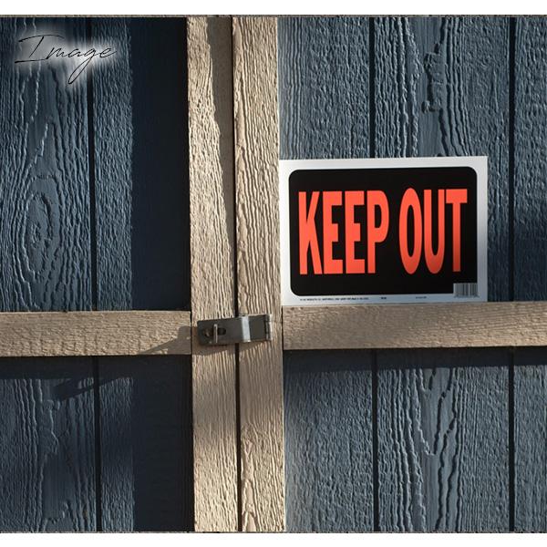 サインプレート オレンジ ブラック KEEP OUT 立ち入り禁止 侵入禁止