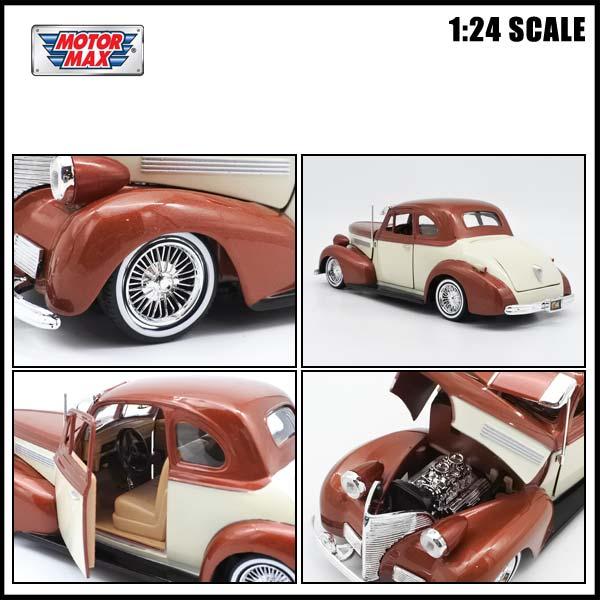 【箱無しミニカー】1/24 ミニカー 1939 CHEVROLET COUPE GET LOW アイボリー ブラウン シボレー クーペ ゲット ロー CHEVY シェビー アメ車 ローライダー｜aicamu｜03