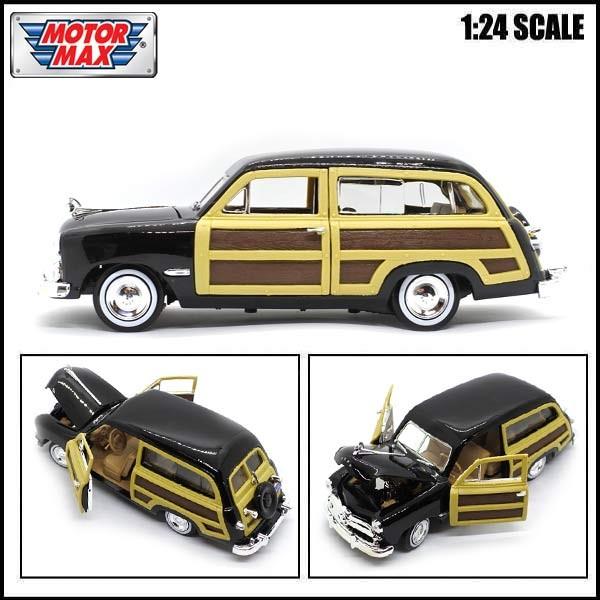 1/24 箱入り ミニカー 1949 FORD WOODY WAGON ブラック 1949年