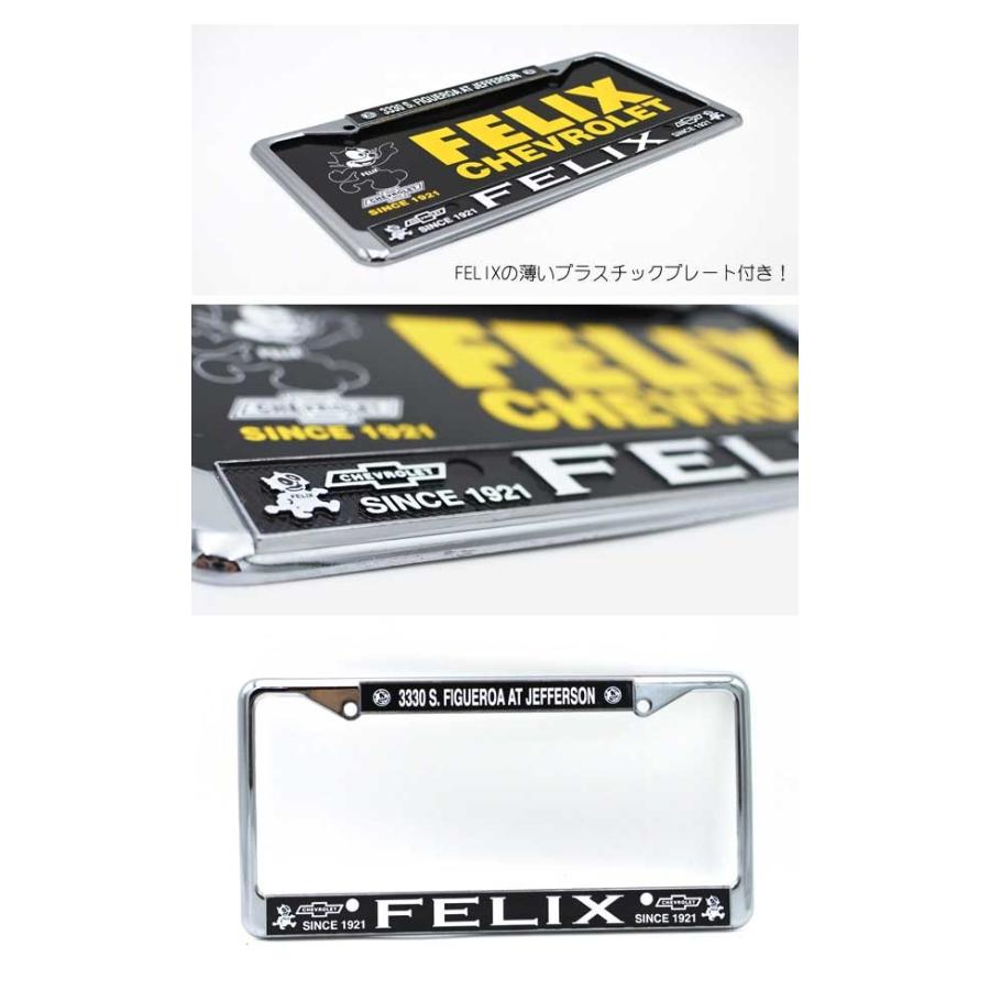 フィリックス シボレー メタル ナンバーフレーム ブラック プレート