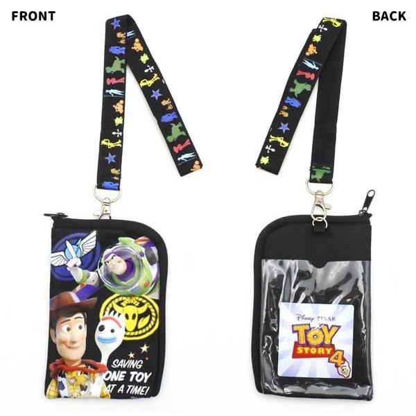 ディズニー トイストーリー4 ポーチ付きネックピース ブラック Toy Story ウッディ バズ フォーキー キッズ ネックストラップ アメリカ雑貨とミニカーのアイカム 通販 Yahoo ショッピング