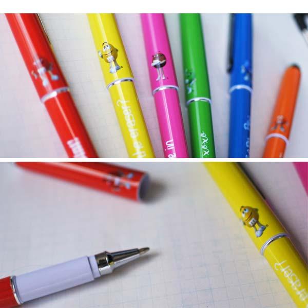 m&m's ボールペン 6本セット エムアンドエムズ 黒インク 文房具 筆記