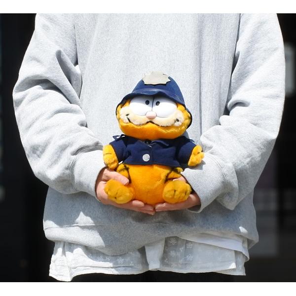 USED品 ガーフィールド ぬいぐるみ M ヴィンテージ品 オレンジ 警察官
