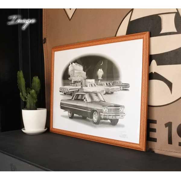 アートパネル インパラ 壁掛け 立てかけ 額縁 ブラウン classic cones