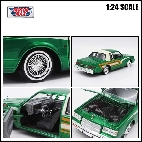 1/24 箱入り ミニカー 1987 BUICK REGAL GET LOW キャンディグリーン クロームデイトン ビュイック リーガル ゲット ロー アメ車 ローライダー｜aicamu｜03