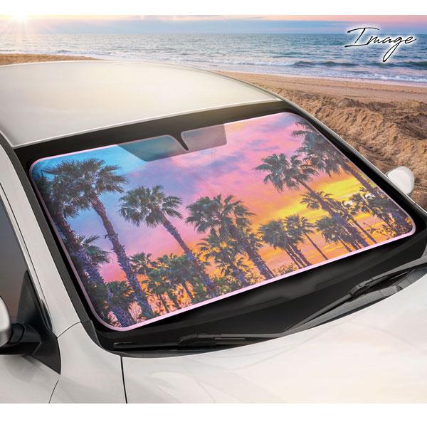 SUNSET サンシェード 収納袋付き コンパクト 車用 日よけ UV