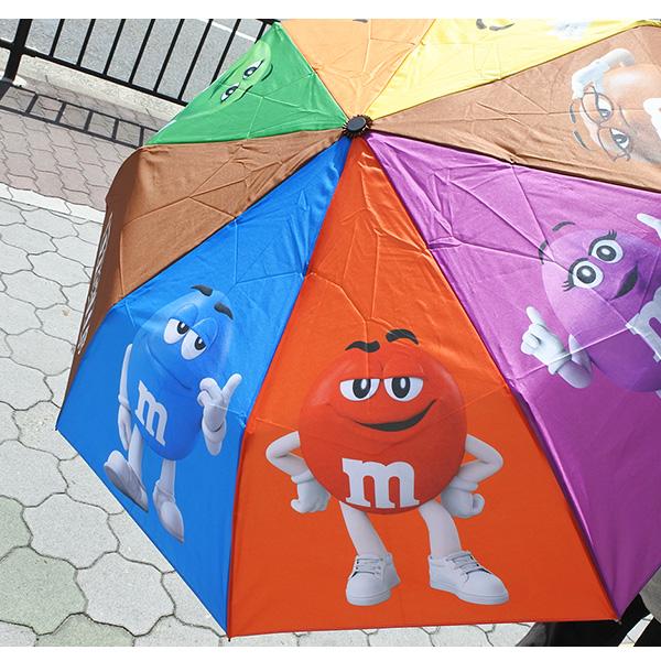 M&M ウッド傘立て ネイビーＬ エムアンドエム mandm ☆ m&m's プッシュ式 折りたたみ傘 雨具 ジャンプ傘 コンパクト ブラック