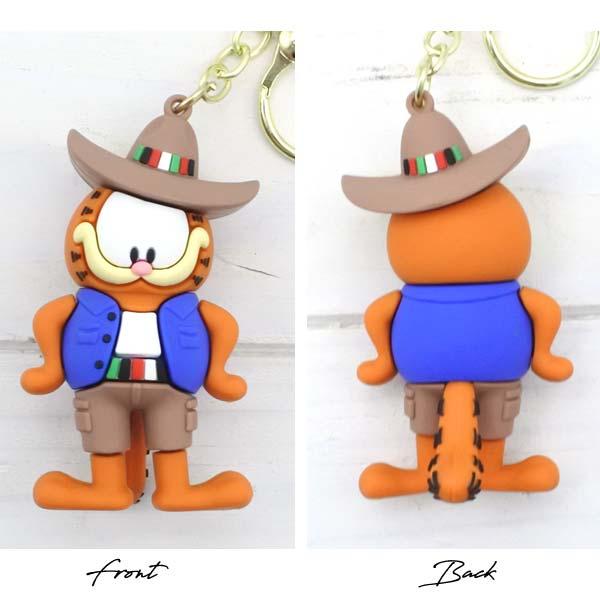 ガーフィールド キーホルダー GARFIELD ラバー フィギュア キーリング