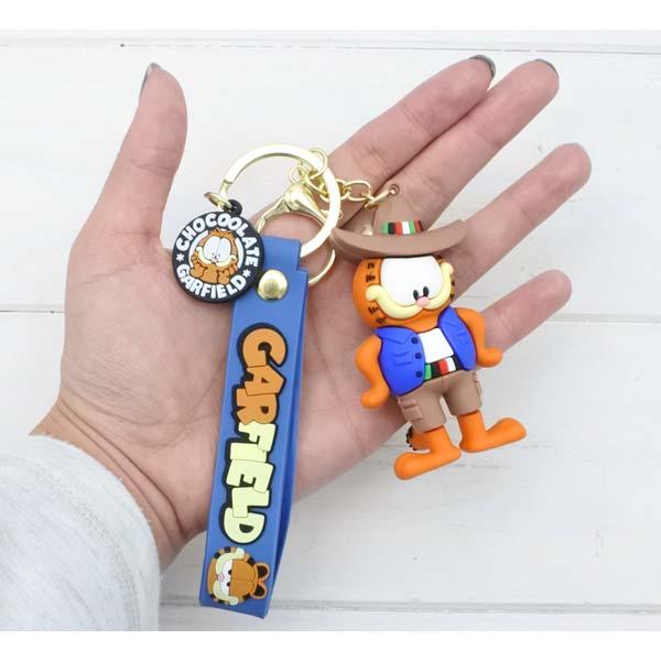 ガーフィールド キーホルダー GARFIELD ラバー フィギュア キーリング