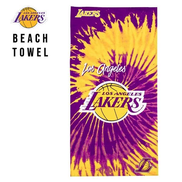 レイカーズ ビーチタオル 大判 バスタオル タオル ロゴ NBA LOS
