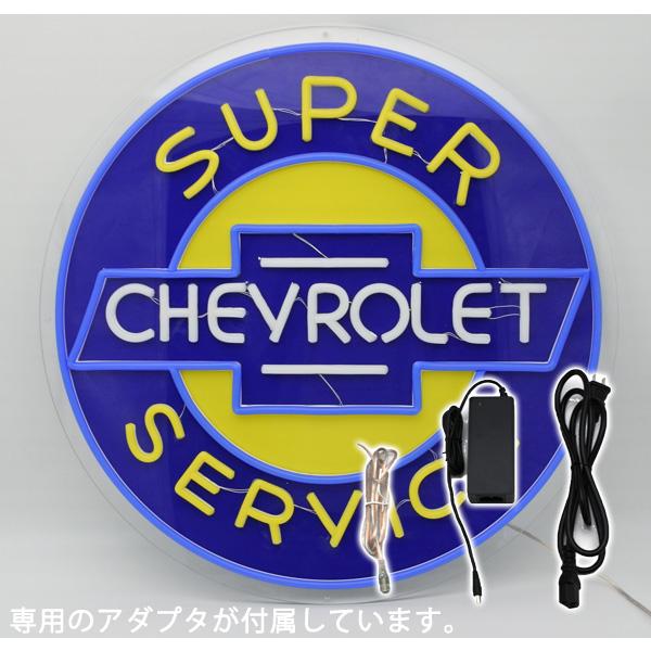 CHEVROLET ネオンサイン ブルー イエロー シボレー ボウタイ