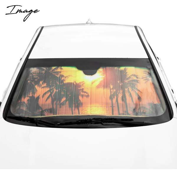 SUNSET BEACH サンシェード 車用 日よけ UVカット 遮光 サンセット