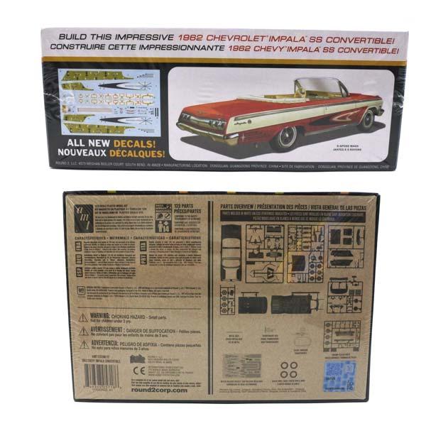 1/25 アメ車 プラモデル 1962 Chevrolet Impala convertible 1962年 シボレー インパラ コンバーチブル chevrolet ローライダー カスタム アメ車 ミニカー amt｜aicamu｜03