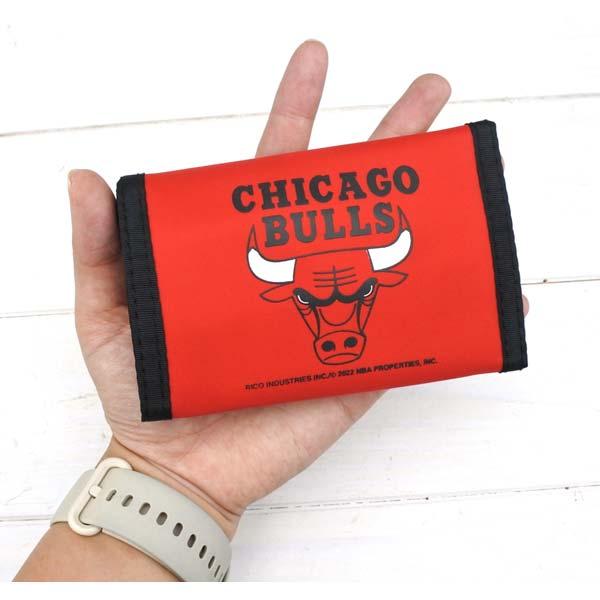 シカゴ ブルズ ナイロン 財布 レッド 三つ折り財布 NBA CHICAGO BULLS