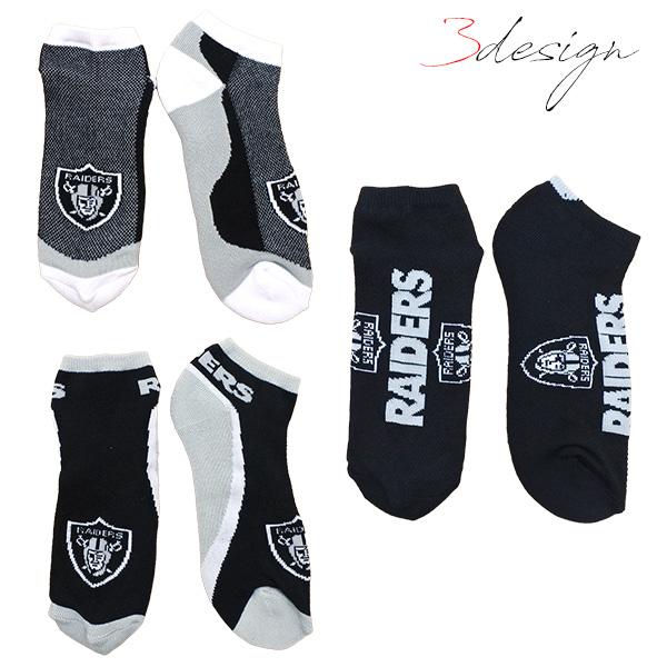 レイダース 靴下 3足セット 28cm-30cm NFL RAIDERS グッズ メンズ