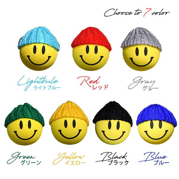 アンテナトップ スマイル ニット帽 全7色 イエロー アンテナトッパー