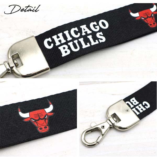 シカゴ ブルズ リボンキーホルダーブラック NBA CHICAGO BULLS