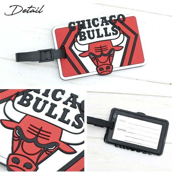 シカゴ ブルズ ラバーネームタグ ラゲッジタグ NBA CHICAGO BULLS ロゴ